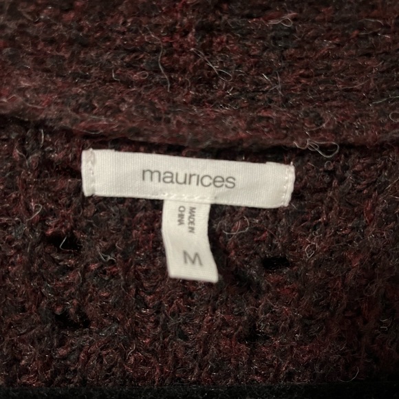 Maurices Wine Open Front Cardigan - Picture 5 of 7